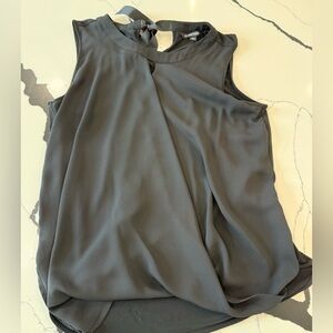 41 Hawthorn Black Draped Sleeveless Tie-Back Camisole